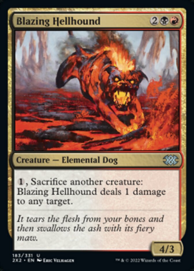 Blazing Hellhound [Double Masters 2022] | Black Swamp Games