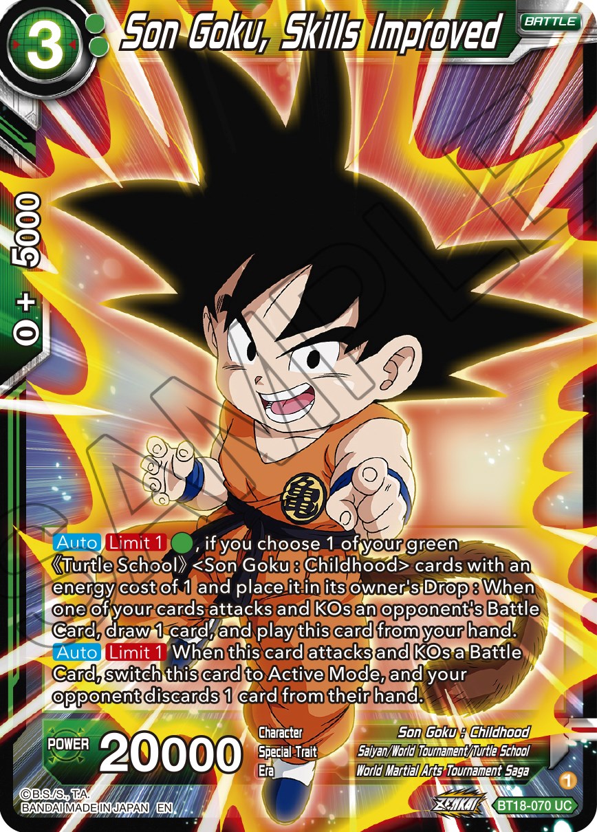 Son Goku, Skills Improved (BT18-070) [Dawn of the Z-Legends] | Black Swamp Games