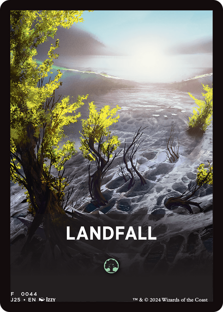 Landfall Theme Card [Foundations Jumpstart Front Cards] | Black Swamp Games