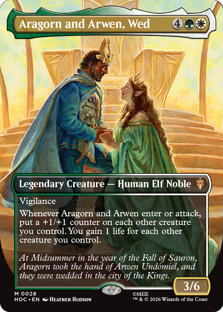 Aragorn and Arwen, Wed (Borderless) [The Hobbit] | Black Swamp Games