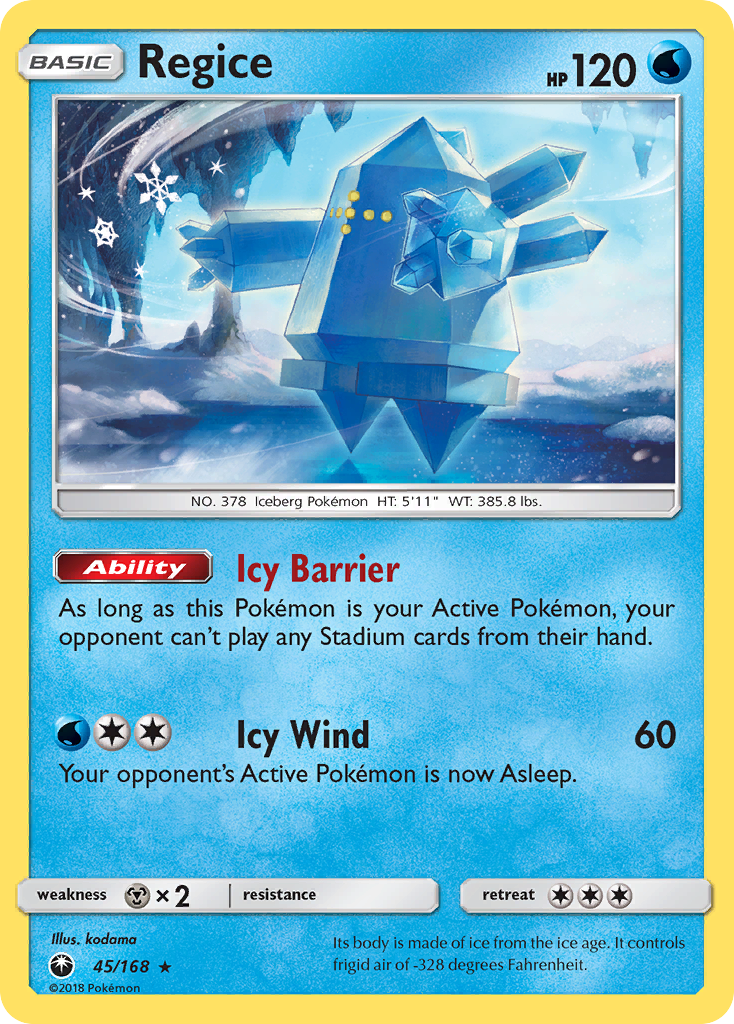Regice (45/168) [Sun & Moon: Celestial Storm] | Black Swamp Games