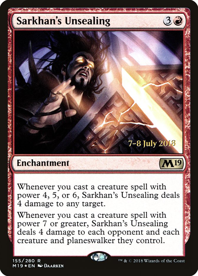 Sarkhan's Unsealing [Core Set 2019 Prerelease Promos] | Black Swamp Games