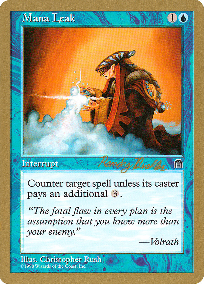 Mana Leak (Randy Buehler) [World Championship Decks 1998] | Black Swamp Games