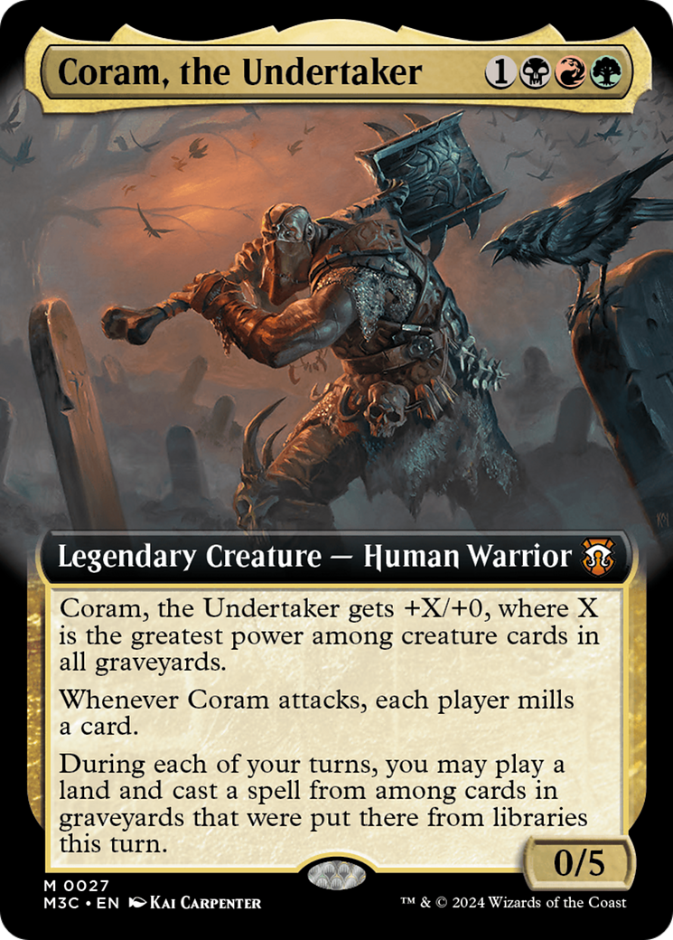 Coram, the Undertaker (Extended Art) [Modern Horizons 3 Commander] | Black Swamp Games