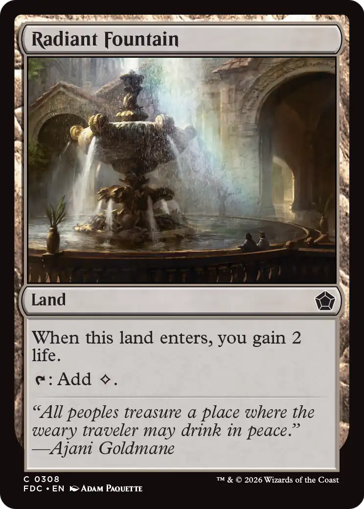 Radiant Fountain [Foundations Commander] | Black Swamp Games