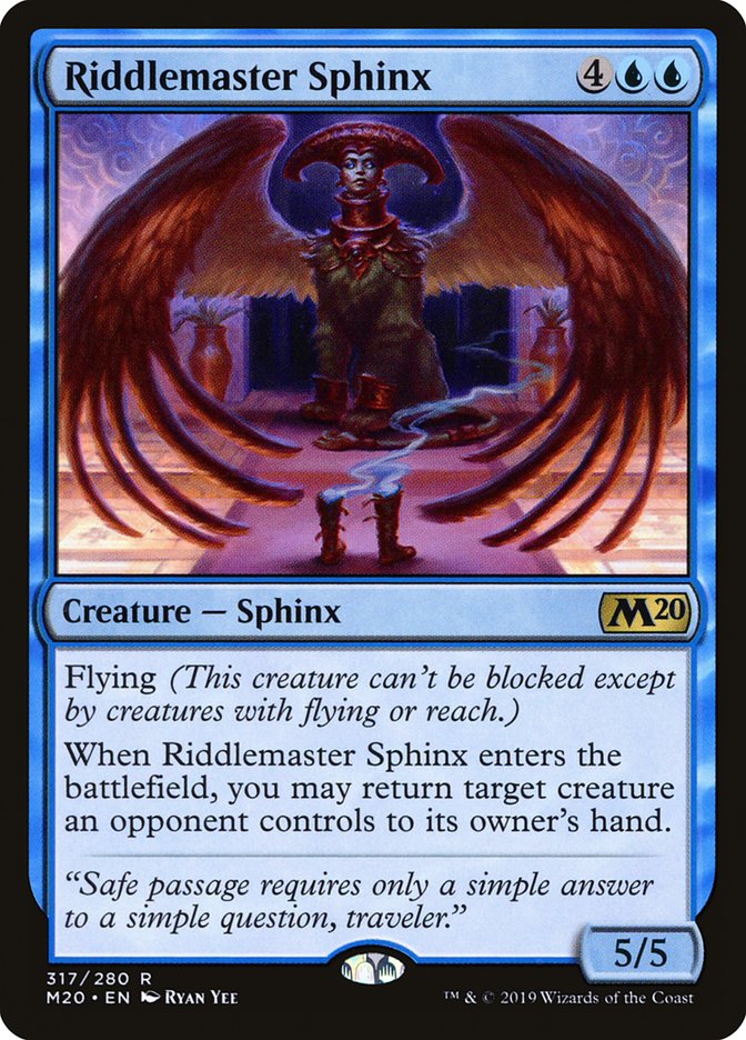 Riddlemaster Sphinx [Core Set 2020] | Black Swamp Games