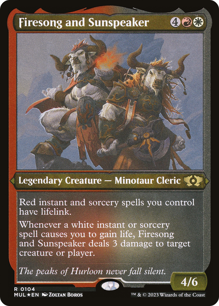 Firesong and Sunspeaker (Foil Etched) [Multiverse Legends] | Black Swamp Games