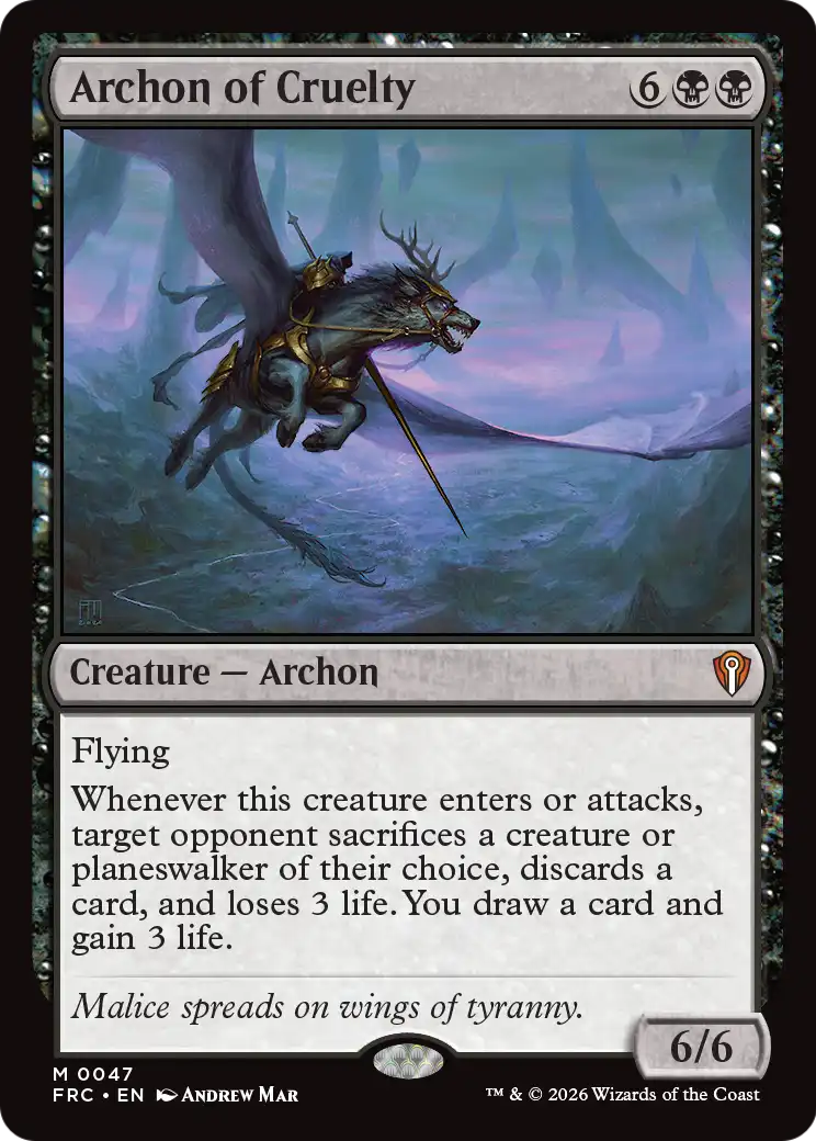 Archon of Cruelty [Reality Fracture Commander] | Black Swamp Games