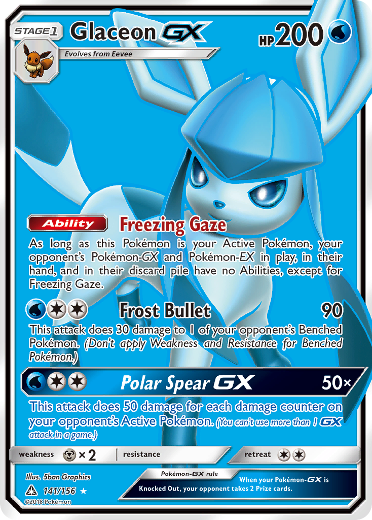 Glaceon GX (141/156) [Sun & Moon: Ultra Prism] | Black Swamp Games