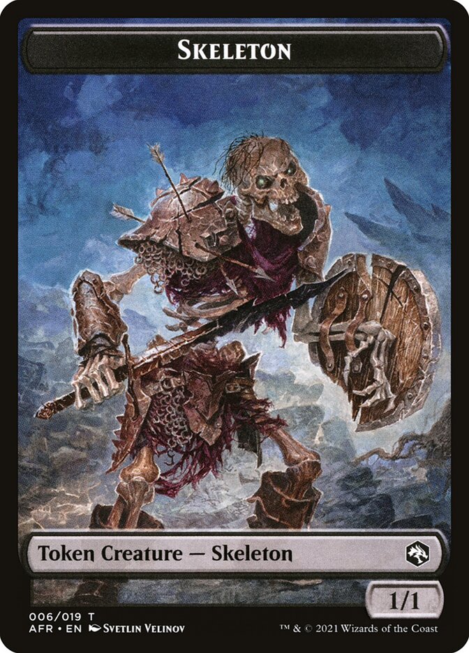 Illusion // Skeleton Double-Sided Token [Dungeons & Dragons: Adventures in the Forgotten Realms Commander Tokens] | Black Swamp Games