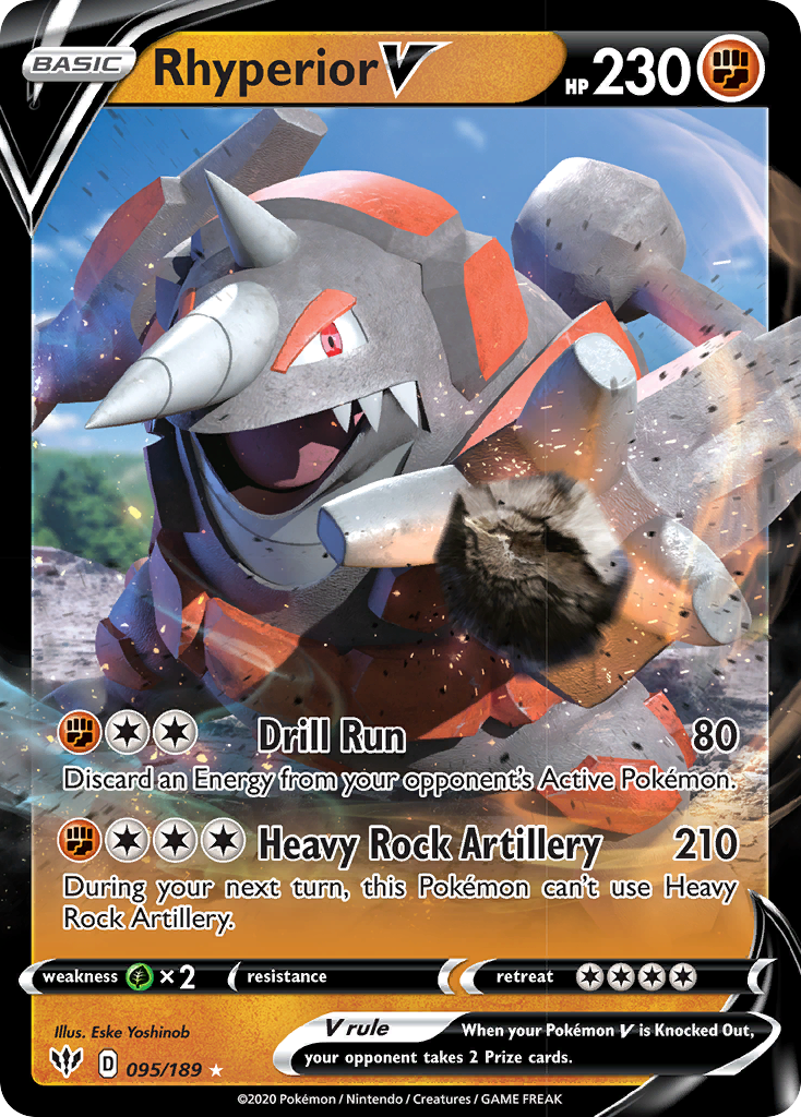 Rhyperior V (095/189) [Sword & Shield: Darkness Ablaze] | Black Swamp Games