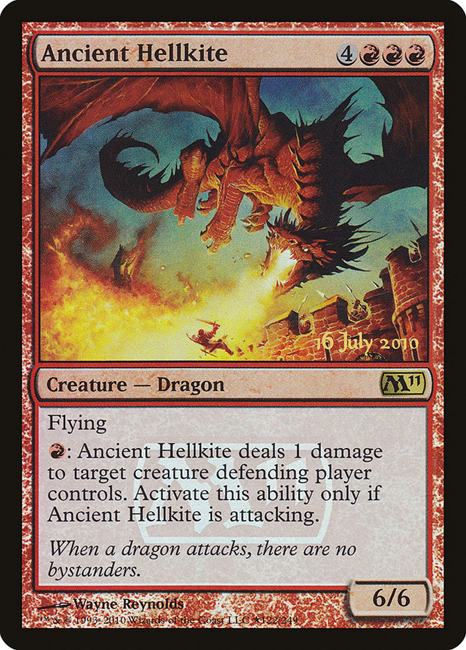 Ancient Hellkite [Magic 2011 Prerelease Promos] | Black Swamp Games