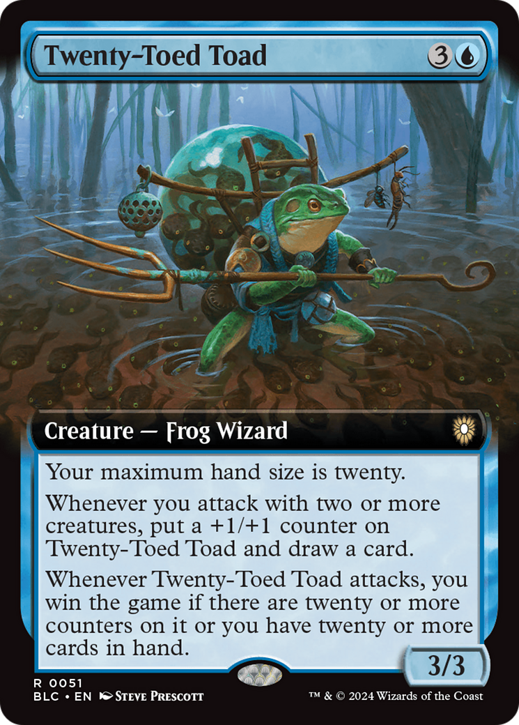 Twenty-Toed Toad (Extended Art) [Bloomburrow Commander] | Black Swamp Games