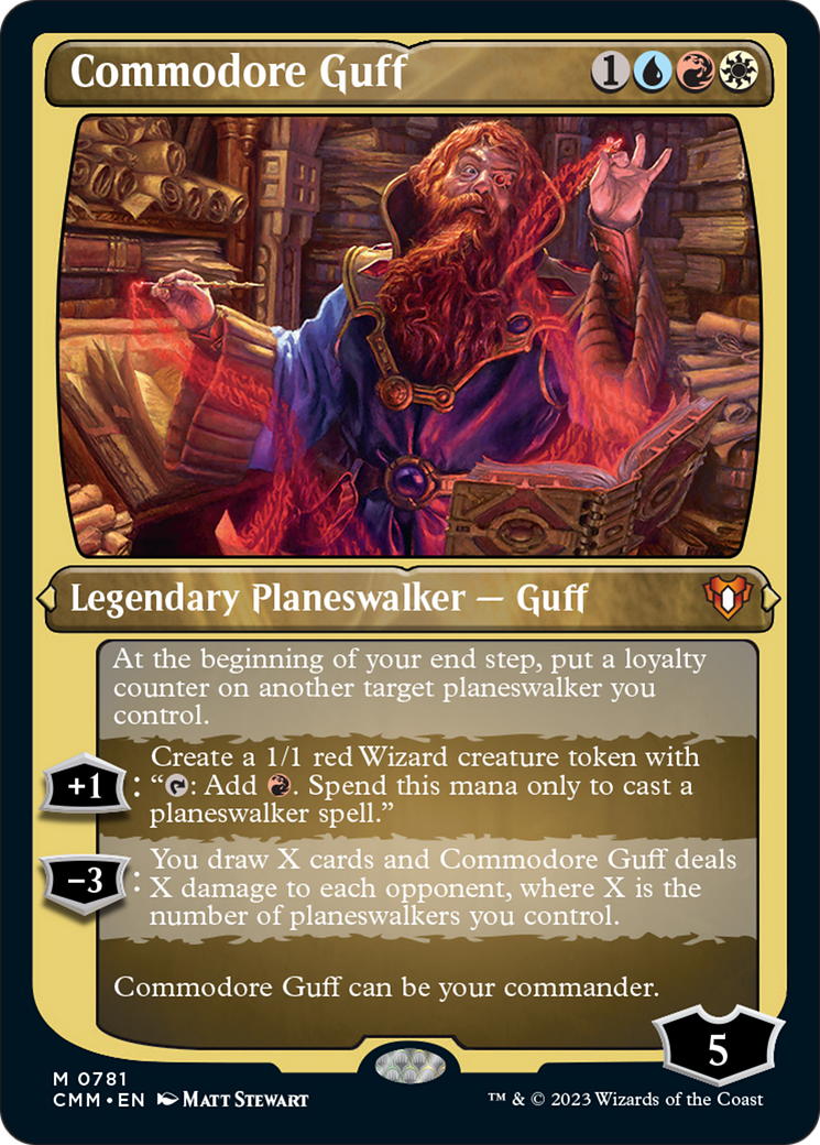Commodore Guff (Display Commander) (Foil Etched) [Commander Masters] | Black Swamp Games