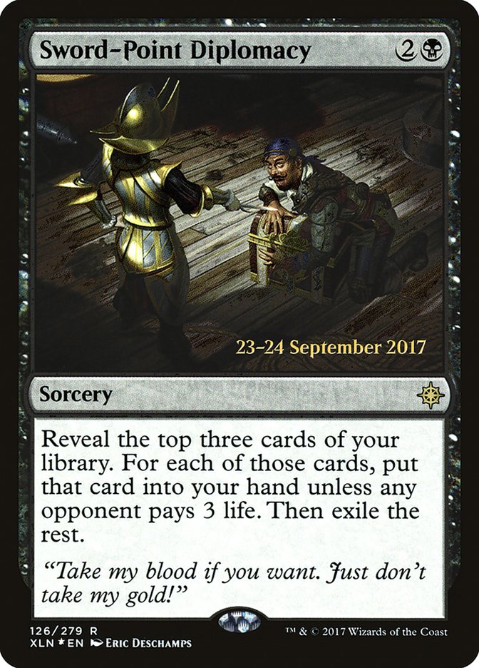 Sword-Point Diplomacy [Ixalan Prerelease Promos] | Black Swamp Games