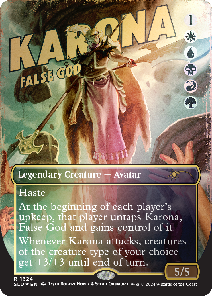 Karona, False God (Rainbow Foil) [Secret Lair Drop Series] | Black Swamp Games