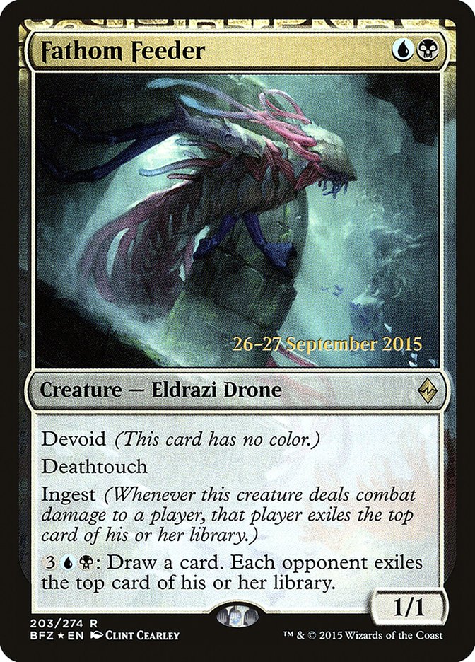 Fathom Feeder [Battle for Zendikar Prerelease Promos] | Black Swamp Games