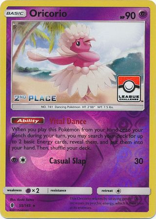 Oricorio (55/145) (League Promo 2nd Place) [Sun & Moon: Guardians Rising] | Black Swamp Games