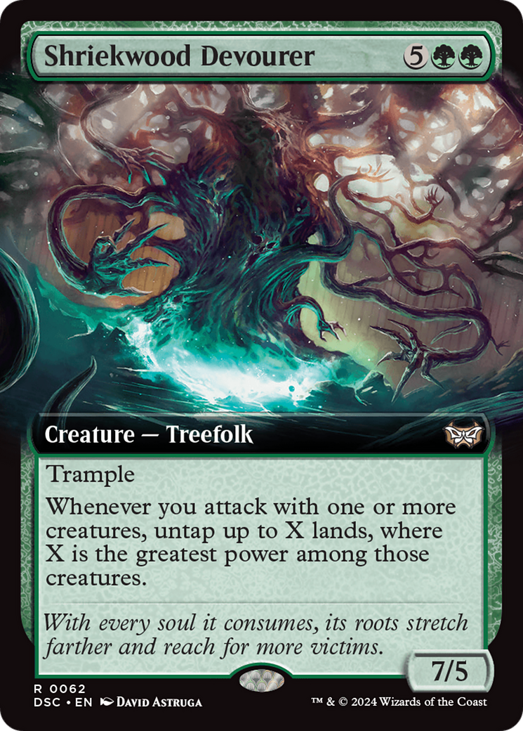 Shriekwood Devourer (Extended Art) [Duskmourn: House of Horror Commander] | Black Swamp Games