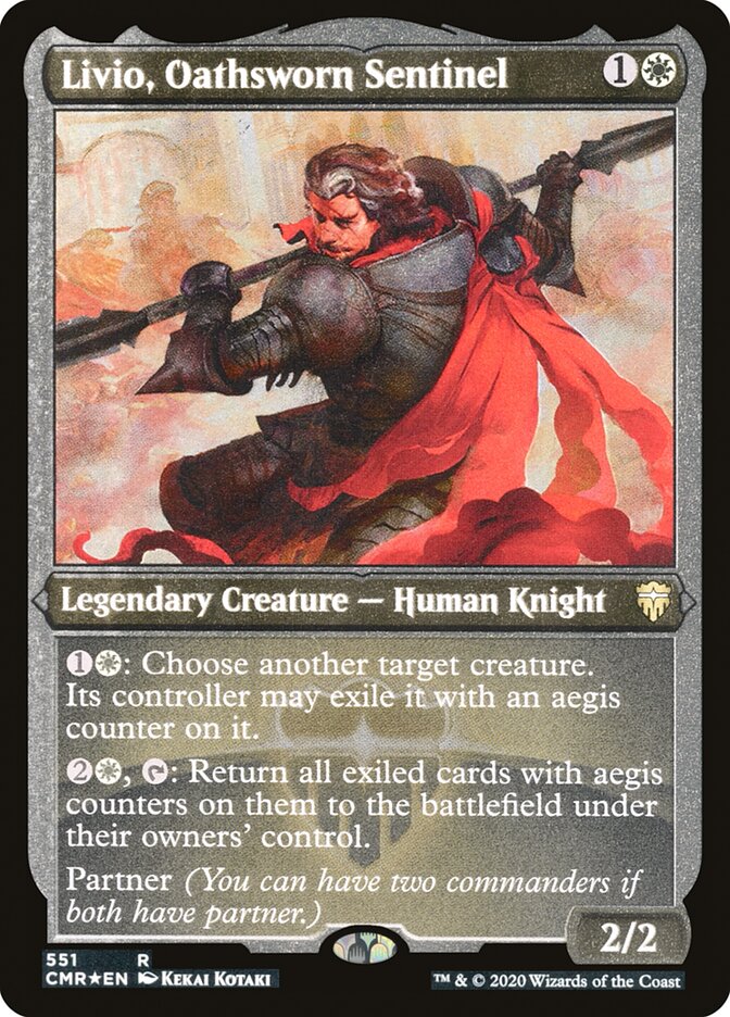 Livio, Oathsworn Sentinel (Etched) [Commander Legends] | Black Swamp Games