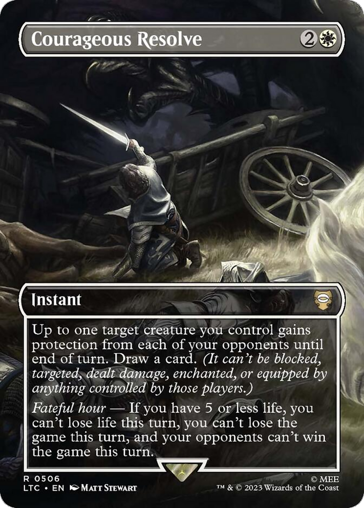 Courageous Resolve (Borderless) [The Lord of the Rings: Tales of Middle-Earth Commander] | Black Swamp Games