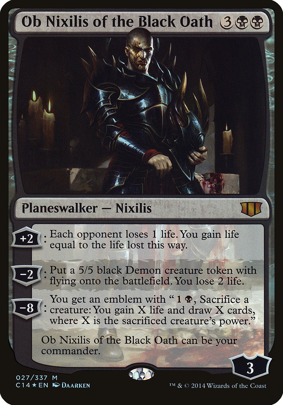 Ob Nixilis of the Black Oath (Oversized) [Commander 2014 Oversized] | Black Swamp Games