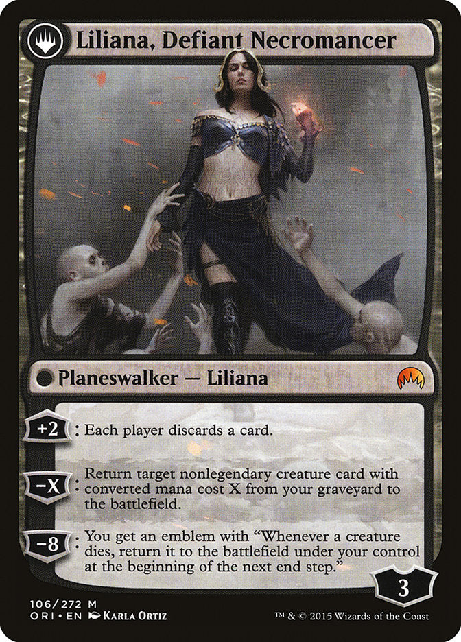 Liliana, Heretical Healer // Liliana, Defiant Necromancer [Magic Origins] | Black Swamp Games