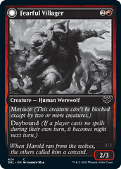 Fearful Villager // Fearsome Werewolf [Innistrad: Double Feature] | Black Swamp Games