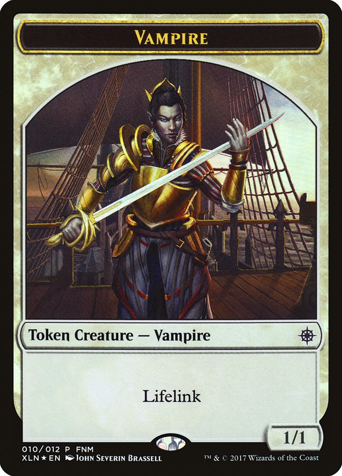 Vampire // Treasure Double-Sided Token [Friday Night Magic 2017] | Black Swamp Games