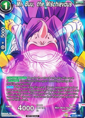 Mr. Buu, the Mischievous (Power Booster) (P-151) [Promotion Cards] | Black Swamp Games