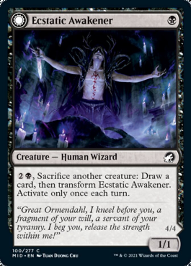 Ecstatic Awakener // Awoken Demon [Innistrad: Midnight Hunt] | Black Swamp Games