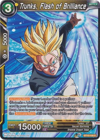 Trunks, Flash of Brilliance (BT10-108) [Rise of the Unison Warrior 2nd Edition] | Black Swamp Games