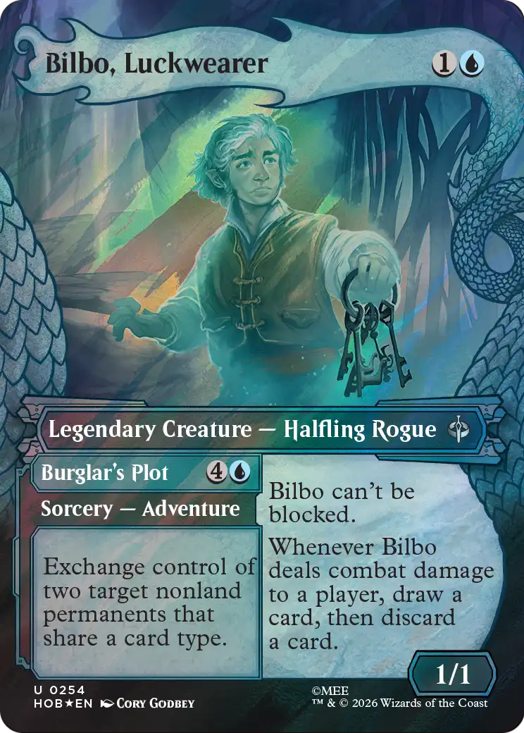 Bilbo, Luckwearer (Showcase) (Surge Foil) [The Hobbit] | Black Swamp Games