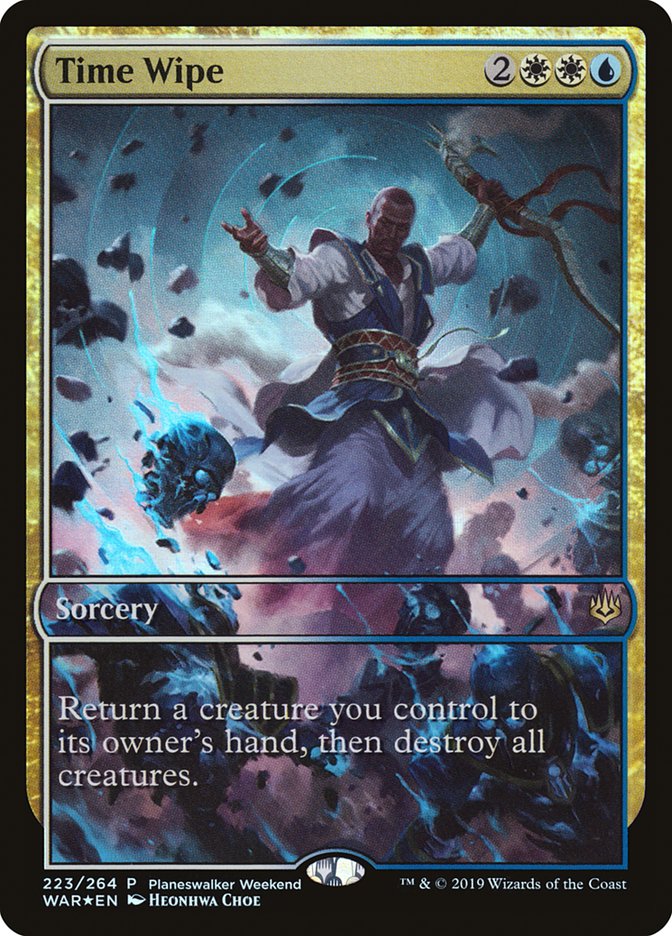Time Wipe (Planeswalker Weekend) (Full Art) [War of the Spark Promos] | Black Swamp Games