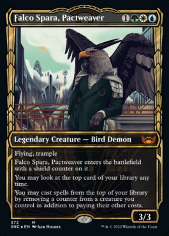 Falco Spara, Pactweaver (Showcase Golden Age Gilded Foil) [Streets of New Capenna] | Black Swamp Games