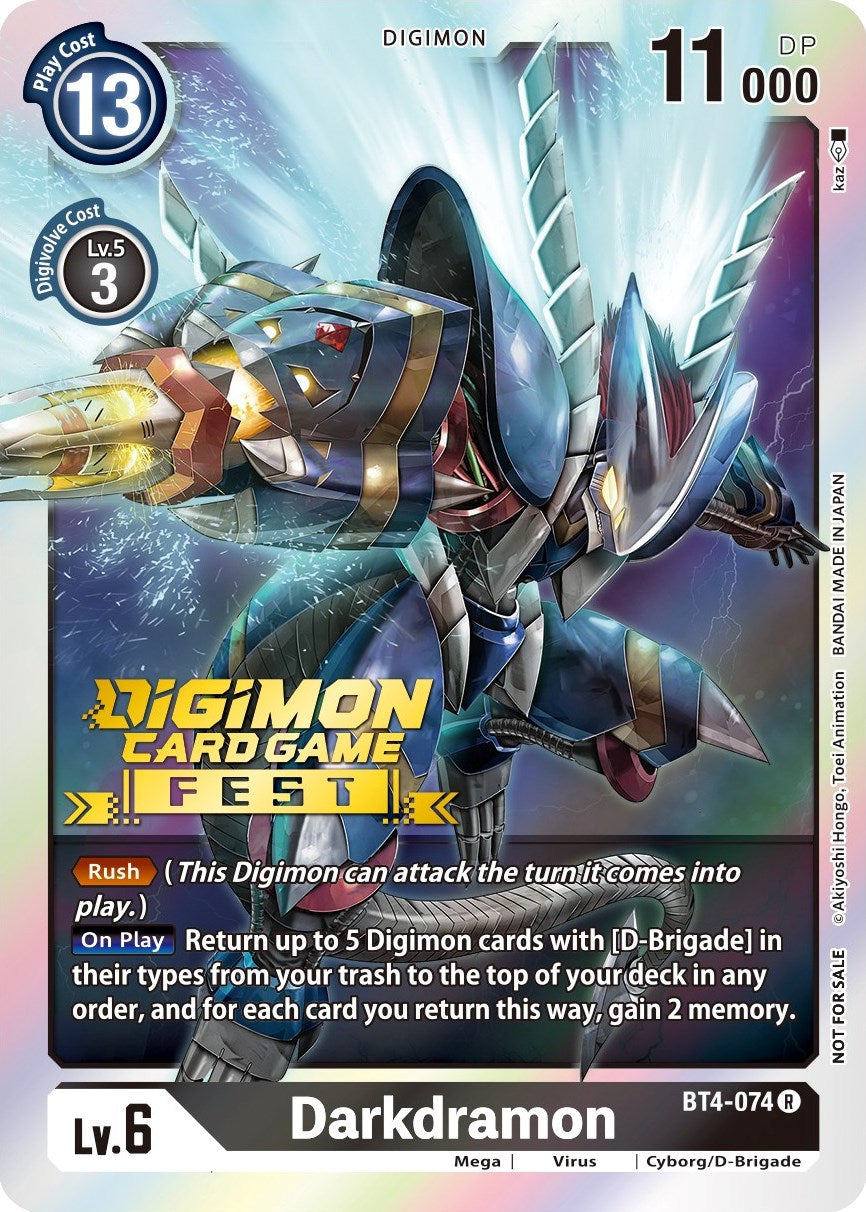 Darkdramon [BT4-074] (Digimon Card Game Fest 2022) [Great Legend Promos] | Black Swamp Games