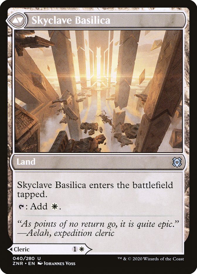 Skyclave Cleric // Skyclave Basilica [Zendikar Rising] | Black Swamp Games