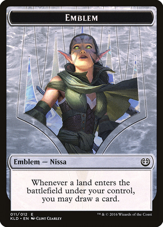 Nissa, Vital Force Emblem [Kaladesh Tokens] | Black Swamp Games