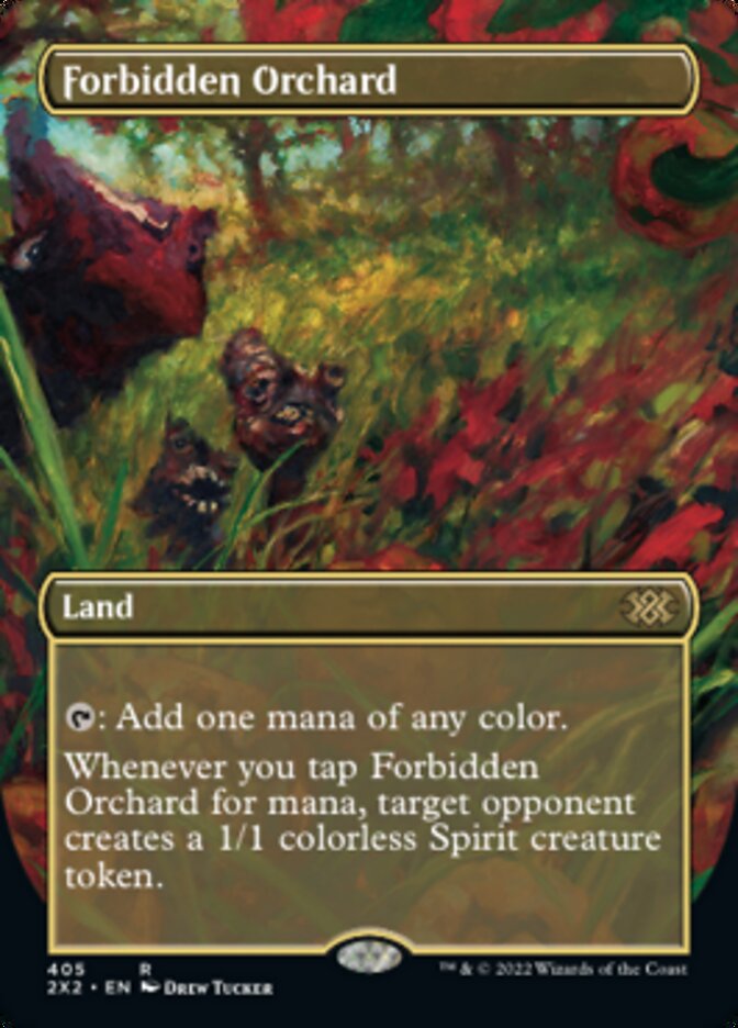 Forbidden Orchard (Borderless Alternate Art) [Double Masters 2022] | Black Swamp Games