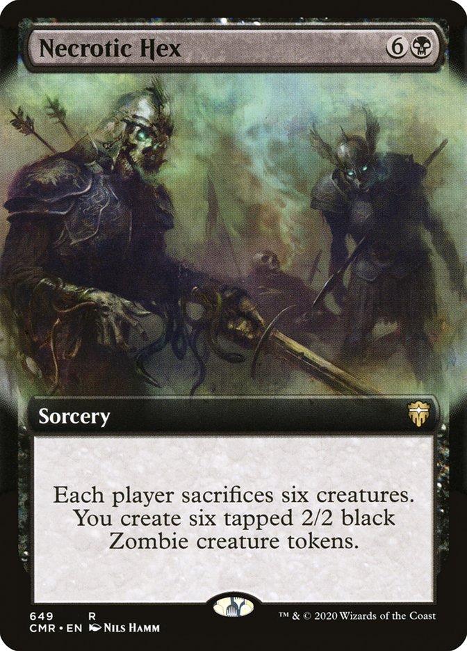 Necrotic Hex (Extended Art) [Commander Legends] | Black Swamp Games
