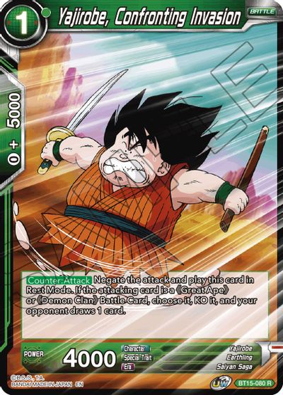 Yajirobe, Confronting Invasion (BT15-080) [Saiyan Showdown] | Black Swamp Games