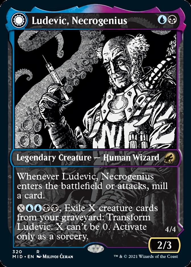 Ludevic, Necrogenius // Olag, Ludevic's Hubris (Showcase Eternal Night) [Innistrad: Midnight Hunt] | Black Swamp Games