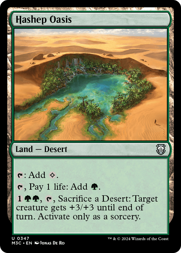 Hashep Oasis (Ripple Foil) [Modern Horizons 3 Commander] | Black Swamp Games