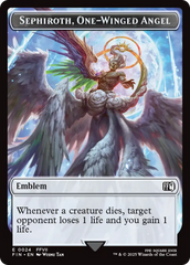 Emblem - Sephiroth, One-Winged Angel // Robot Warrior Double-Sided Token [FINAL FANTASY Tokens] | Black Swamp Games