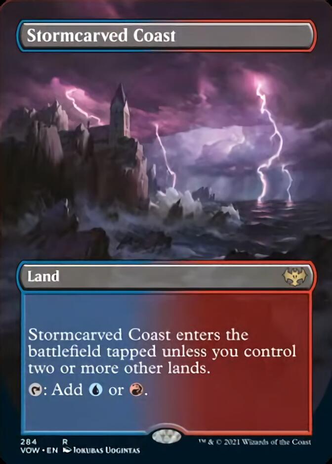 Stormcarved Coast (Borderless Alternate Art) [Innistrad: Crimson Vow] | Black Swamp Games