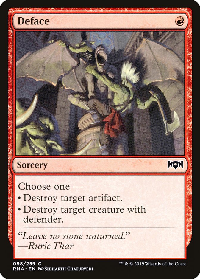 Deface [Ravnica Allegiance] | Black Swamp Games