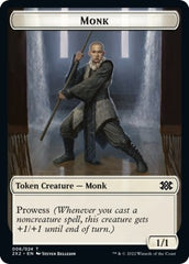 Wrenn and Six Emblem // Monk Double-Sided Token [Double Masters 2022 Tokens] | Black Swamp Games