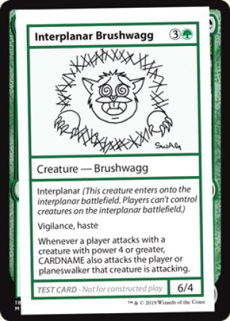 Interplanar Brushwagg (2021 Edition) [Mystery Booster Playtest Cards] | Black Swamp Games