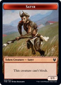 Satyr // Gold Double-Sided Token [Theros Beyond Death Tokens] | Black Swamp Games