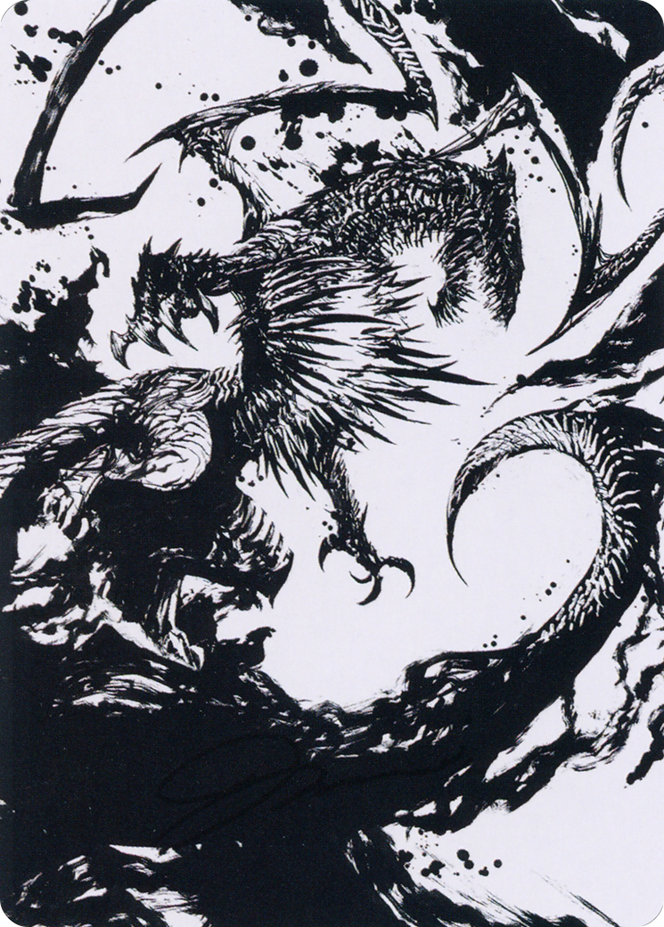 Skithiryx, the Blight Dragon Art Card [March of the Machine Art Series] | Black Swamp Games